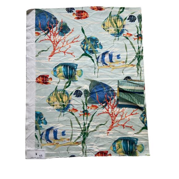 Pierre Frey "Maldives" fabric vintage swatch 27” c 36” - Picture 1 of 5